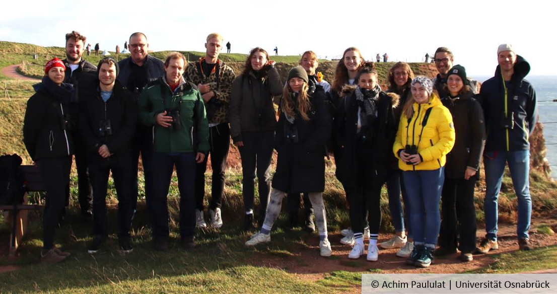 Gruppenfoto der Exkursion nach Helgoland, © Achim Paululat | Universität Osnabrück